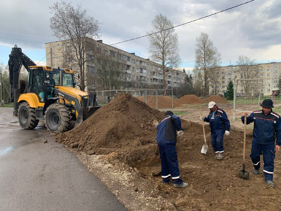 Благоустройство в Сяськелево идёт полным ходом 